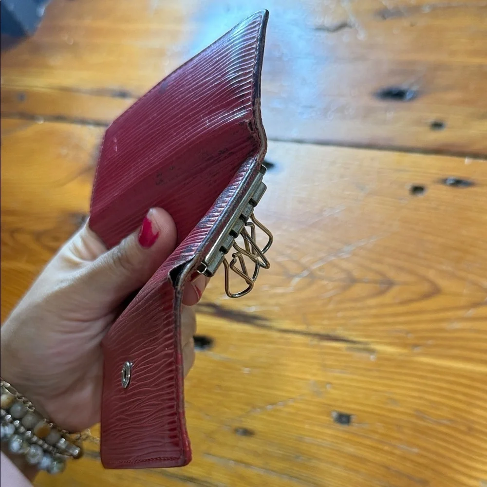 Louis Vuitton Women's Red Key Wallet Pouch